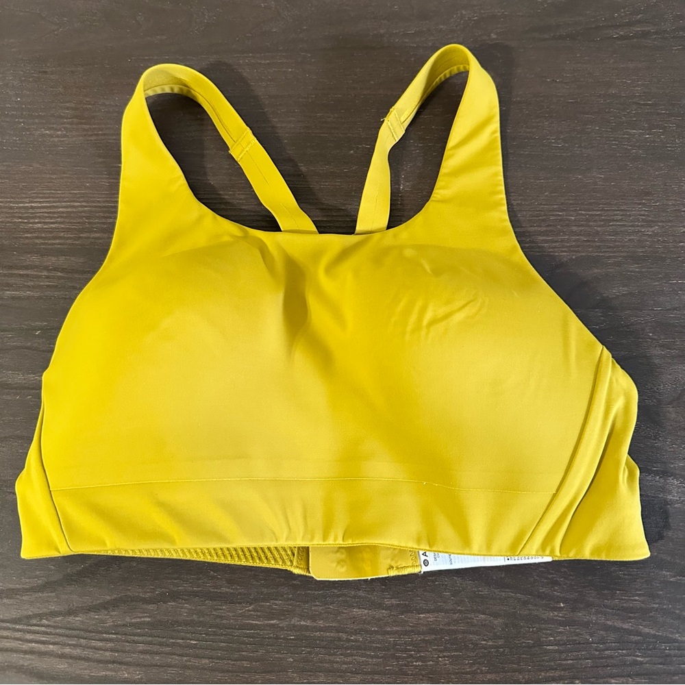 Athleta Advance Bra 32C High Impact Workout Molded Full Coverage Olive Green